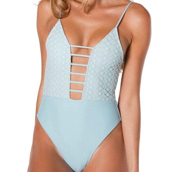 Montce Caged Gold Metallic One Piece, Size M - Picture 12 of 15